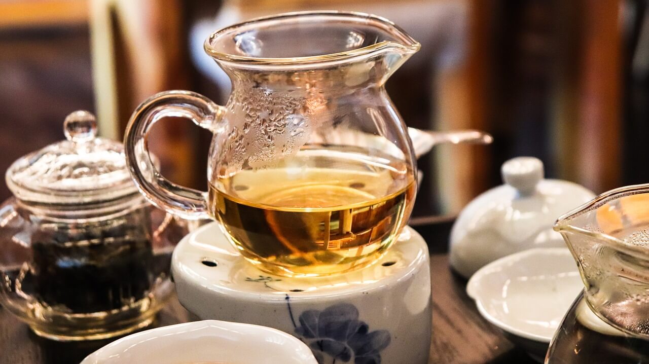 tea shop austin: glass teapot