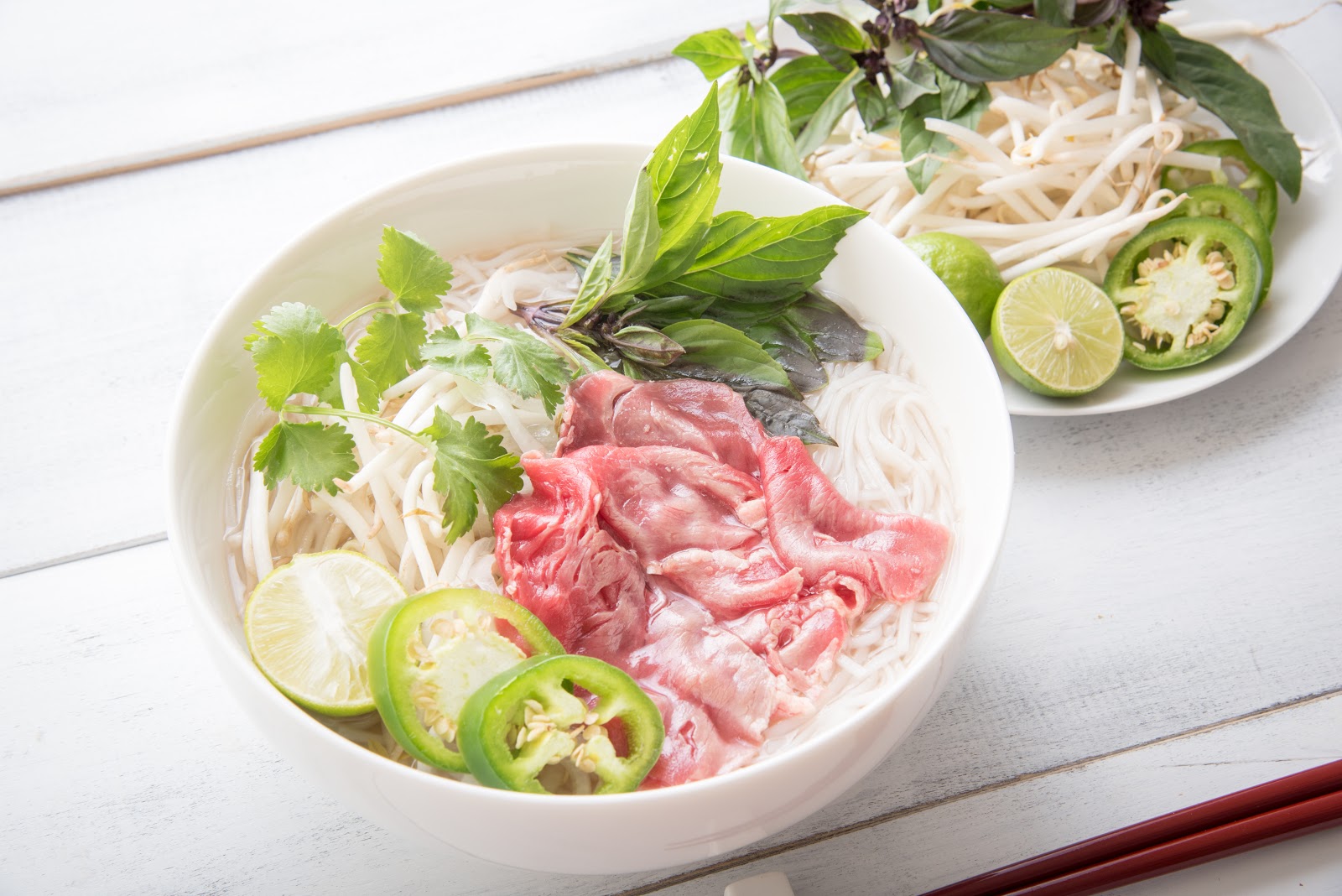Best Pho in Austin: rare meat pho soup