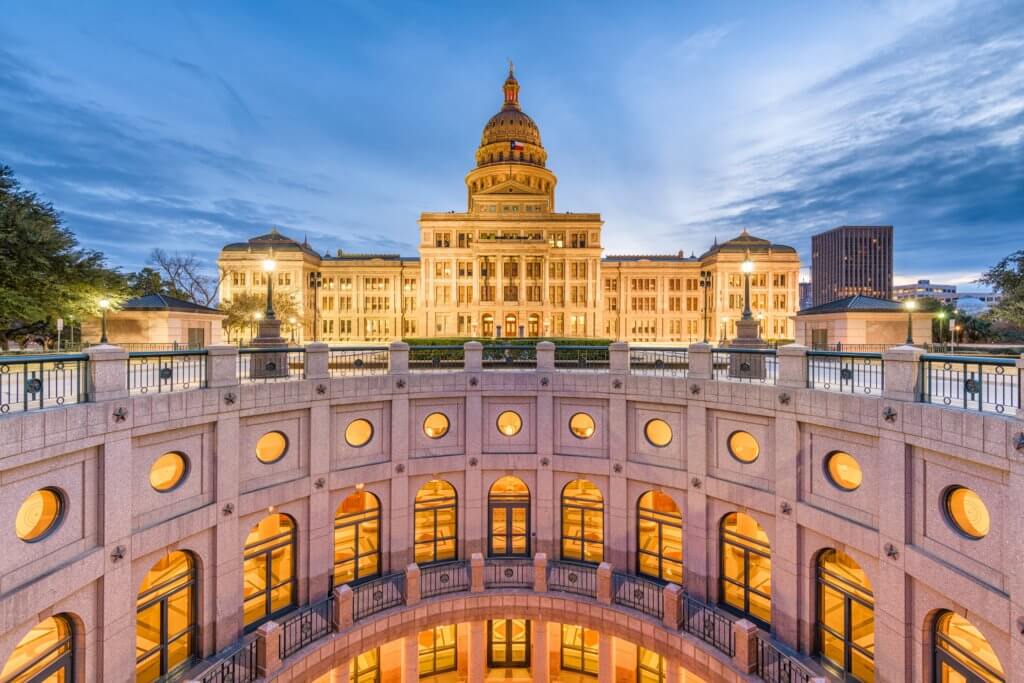 best jobs in Austin: Texas state capitol building