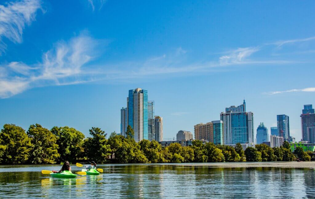 Things to do in Austin with kids: Kayaking Lady Bird Lake